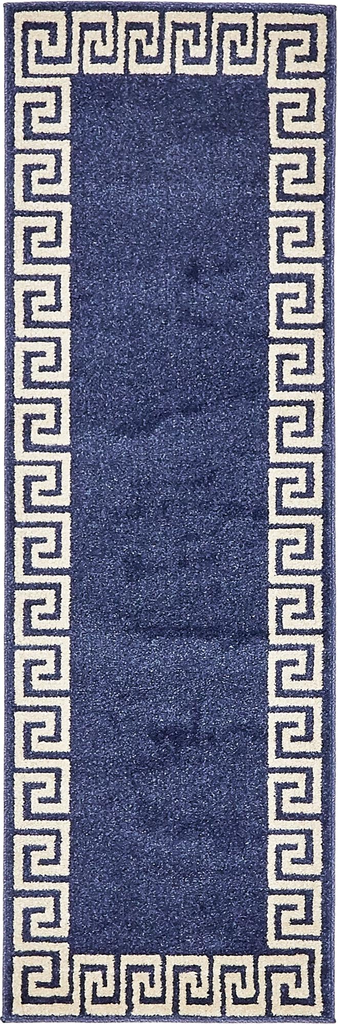 Aegean Labyrinth Collection Area Rug -  Santorini Runner Navy Blue  lifestyle 38