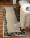 Aegean Labyrinth Collection Area Rug -  Santorini Runner Beige and Brown  lifestyle 95