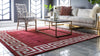 Aegean Labyrinth Collection Area Rug -  Santorini Square Terracotta  lifestyle 125