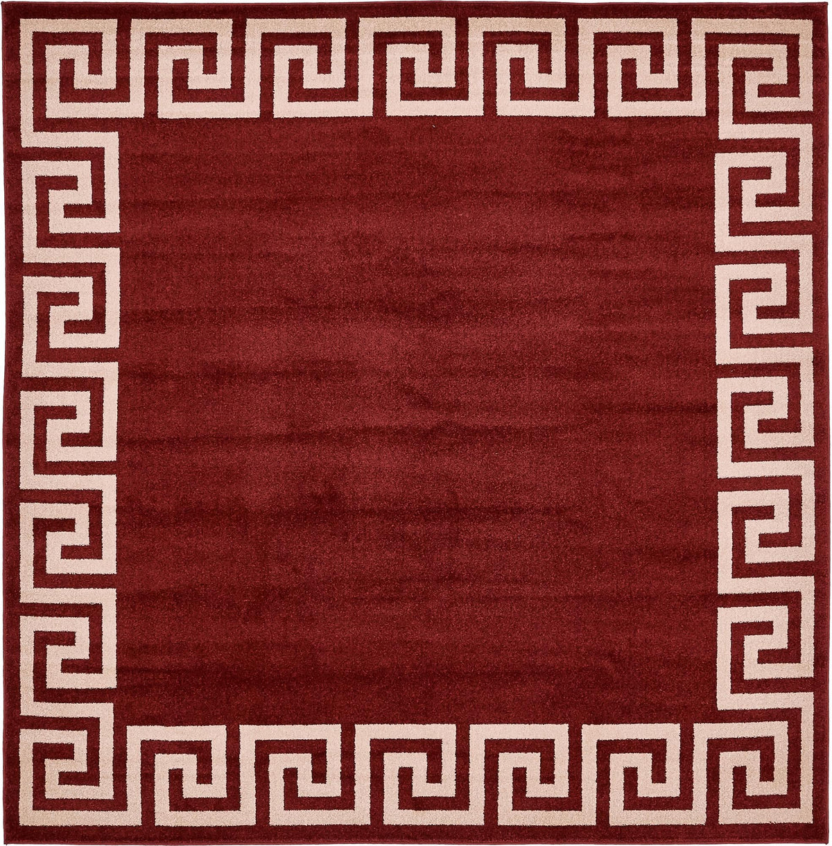 Aegean Labyrinth Collection Area Rug -  Santorini Square Terracotta  lifestyle 110