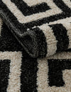 Aegean Labyrinth Collection Area Rug -  Santorini Runner Charcoal  lifestyle 67