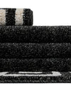 Aegean Labyrinth Collection Area Rug -  Santorini Runner Charcoal  lifestyle 99