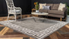 Aegean Labyrinth Collection Area Rug -  Santorini Square Gray  lifestyle 127