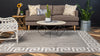Aegean Labyrinth Collection Area Rug -  Santorini Square Gray  lifestyle 146