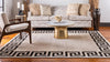 Aegean Labyrinth Collection Area Rug -  Santorini Square Beige and Gray  lifestyle 147