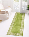 Aegean Labyrinth Collection Area Rug -  Santorini Runner Light Green  lifestyle 103