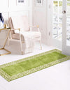 Aegean Labyrinth Collection Area Rug -  Santorini Runner Light Green  lifestyle 123