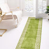 Aegean Labyrinth Collection Area Rug -  Santorini Runner Light Green  lifestyle 185