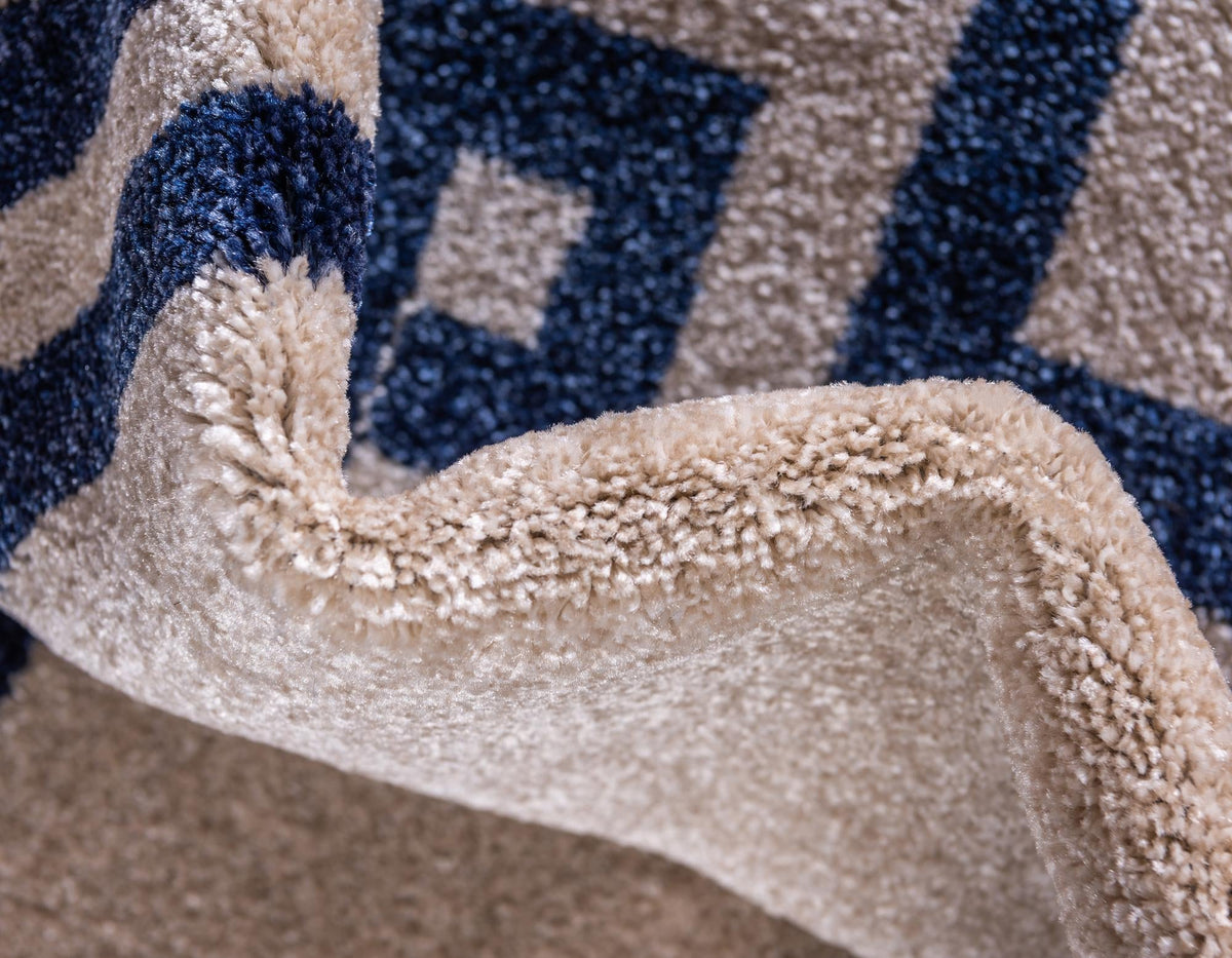 Aegean Labyrinth Collection Area Rug -  Rhodes Runner Beige and Blue  lifestyle 69