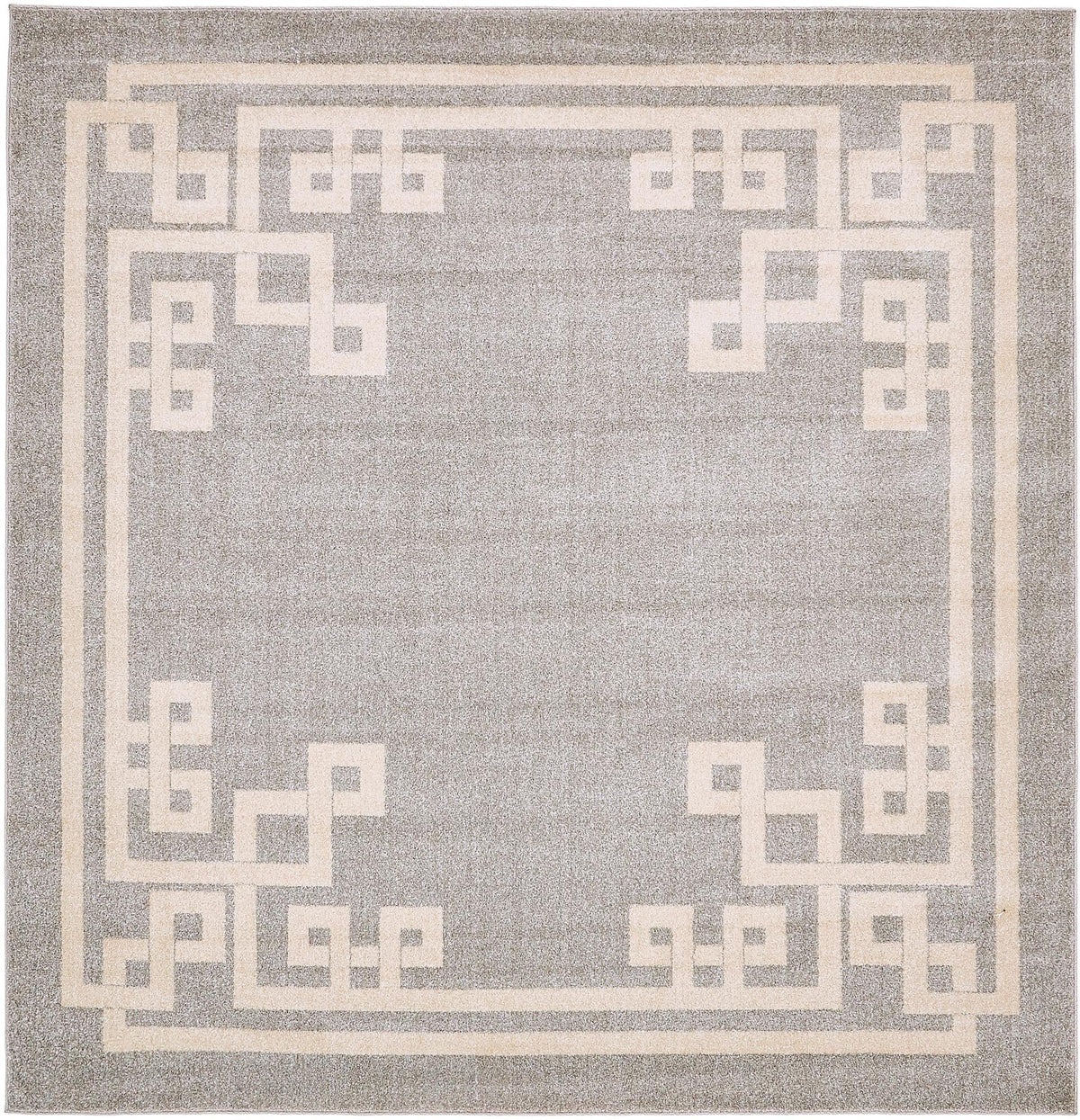 Aegean Labyrinth Collection Area Rug -  Rhodes Square Gray  lifestyle 96