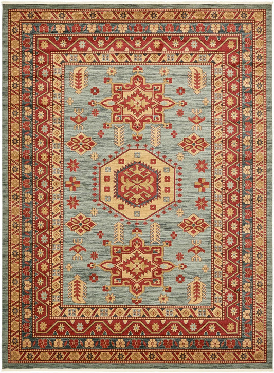 Persian Elegance Collection Area Rug -  Bushehr Rectangle Light Blue  lifestyle 2