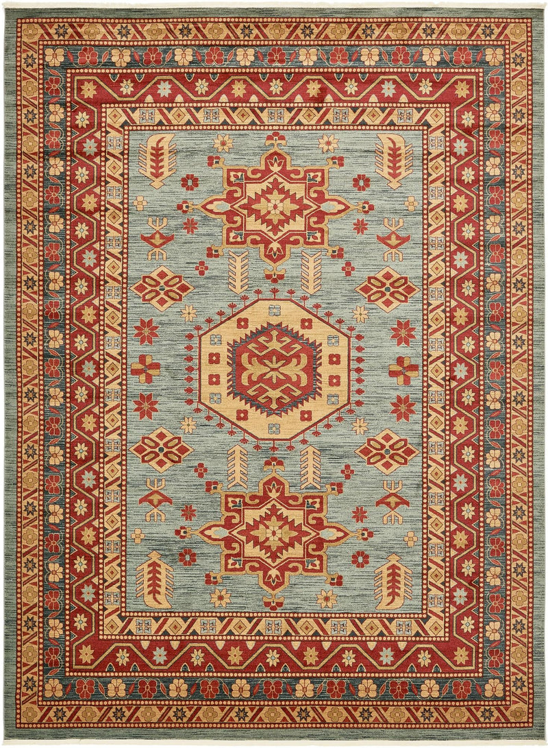 Persian Elegance Collection Area Rug -  Bushehr Rectangle Light Blue  lifestyle 2