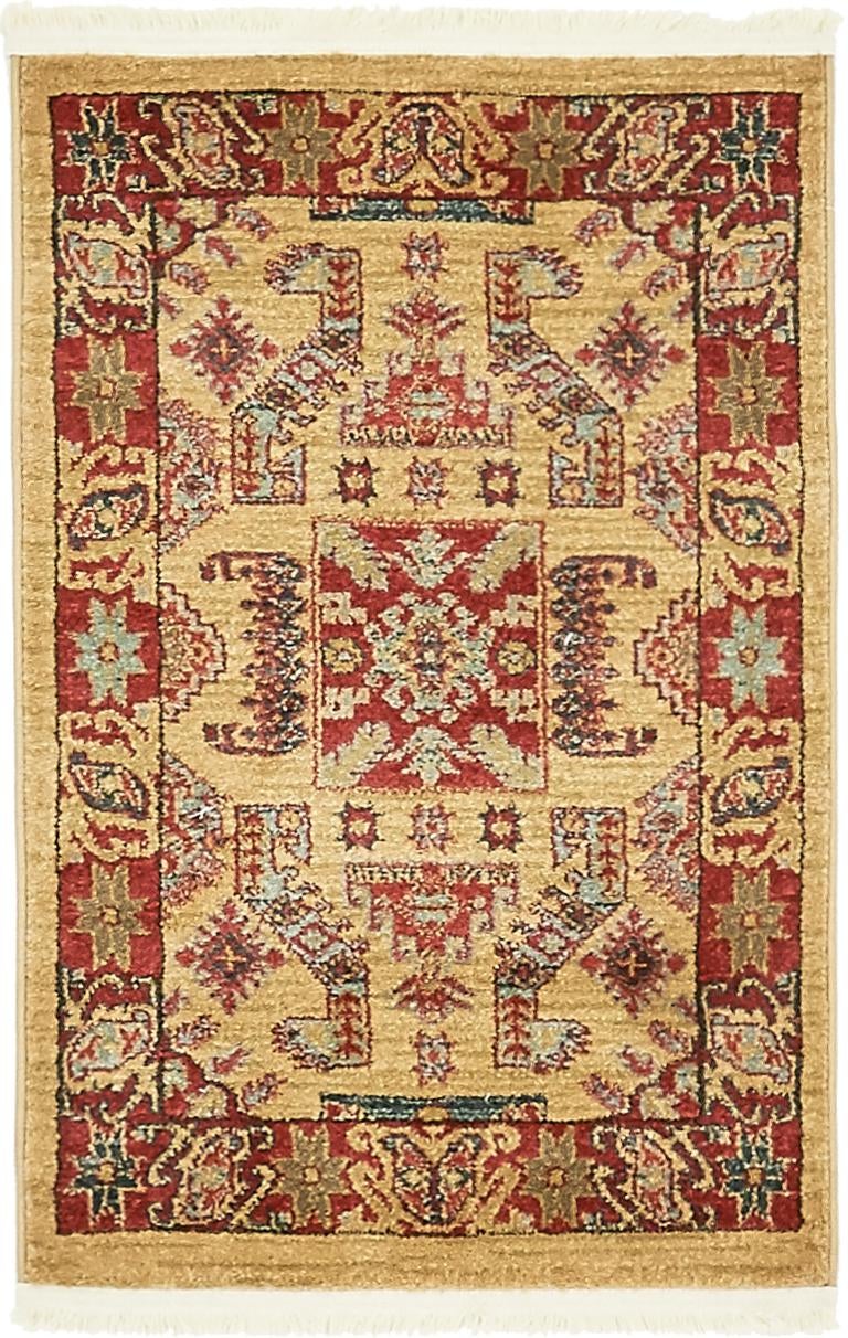 Persian Elegance Collection Area Rug -  Arak Rectangle Beige  lifestyle 2