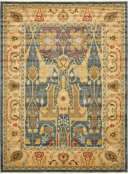 Persian Elegance Collection Area Rug -  Khorramabad Rectangle Navy Blue  lifestyle 3