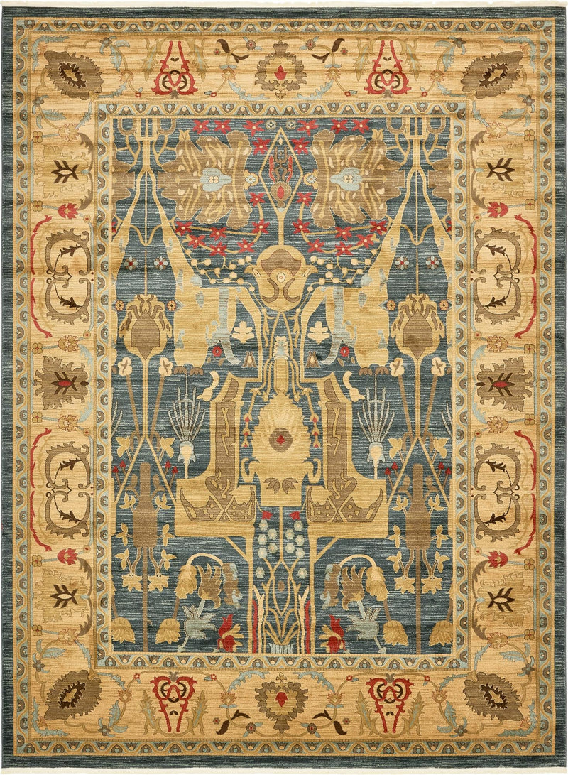 Persian Elegance Collection Area Rug -  Khorramabad Rectangle Navy Blue  lifestyle 3