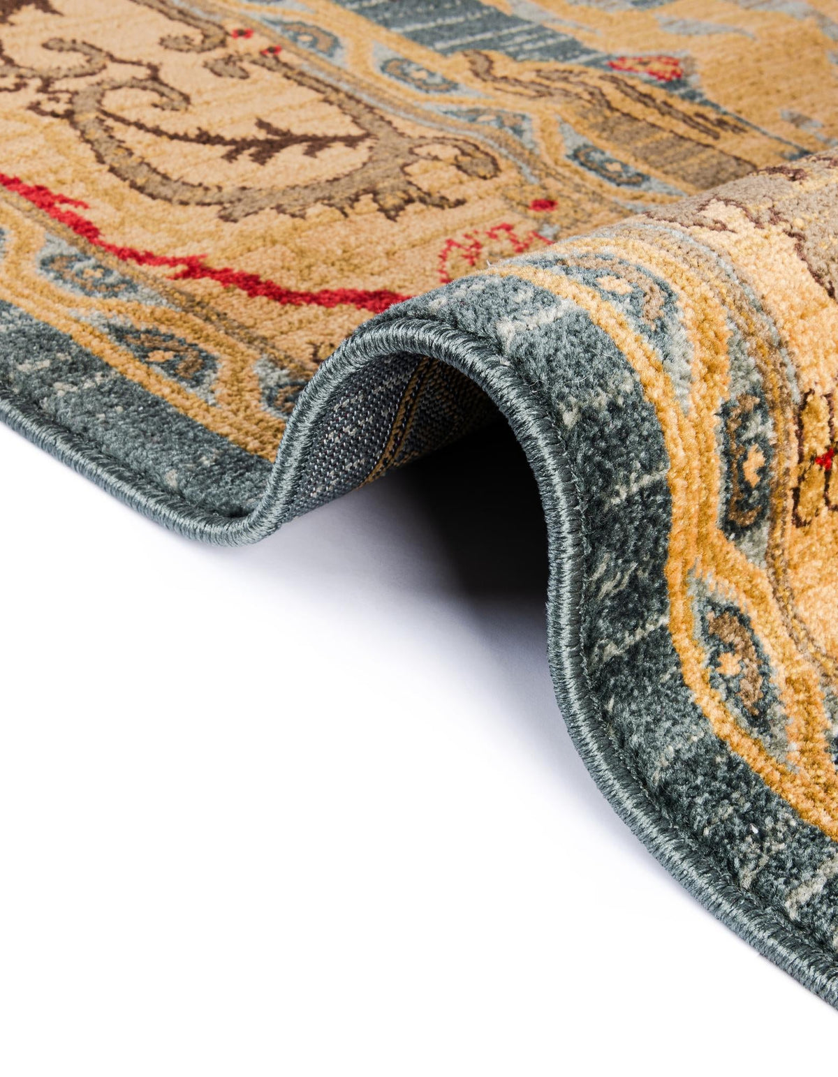 Persian Elegance Collection Area Rug -  Khorramabad Round Navy Blue  lifestyle 24