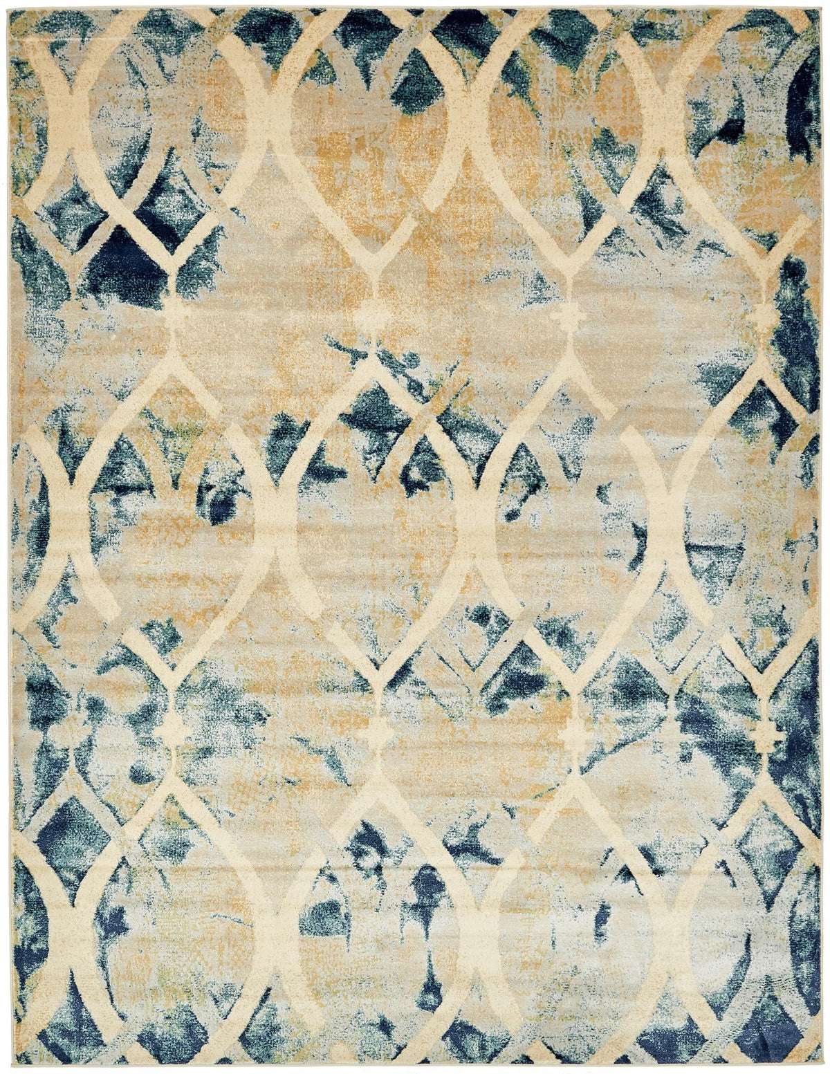 Celestial Haven Collection Area Rug -  Cosmos (Navy Blue) Rectangle Navy Blue Main