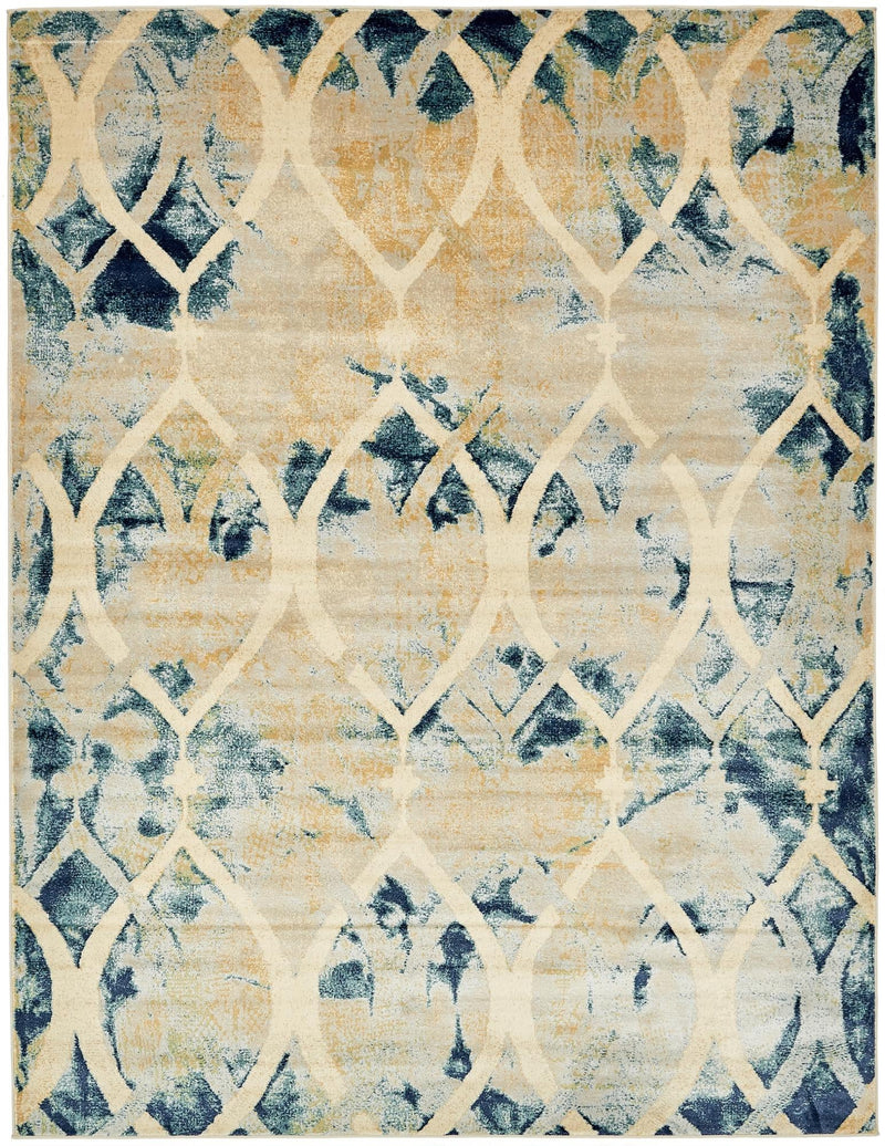 Celestial Haven Collection Area Rug -  Cosmos (Navy Blue) Rectangle Navy Blue Main