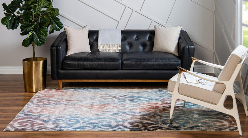 Celestial Haven Collection Area Rug -  Orion Rectangle Blue  lifestyle 4
