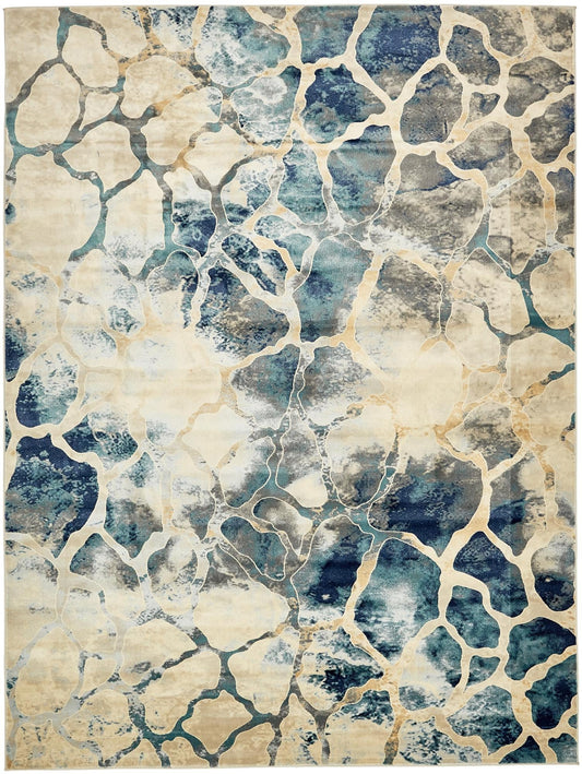 Celestial Haven Collection Area Rug -  Galaxy Rectangle Navy Blue Main