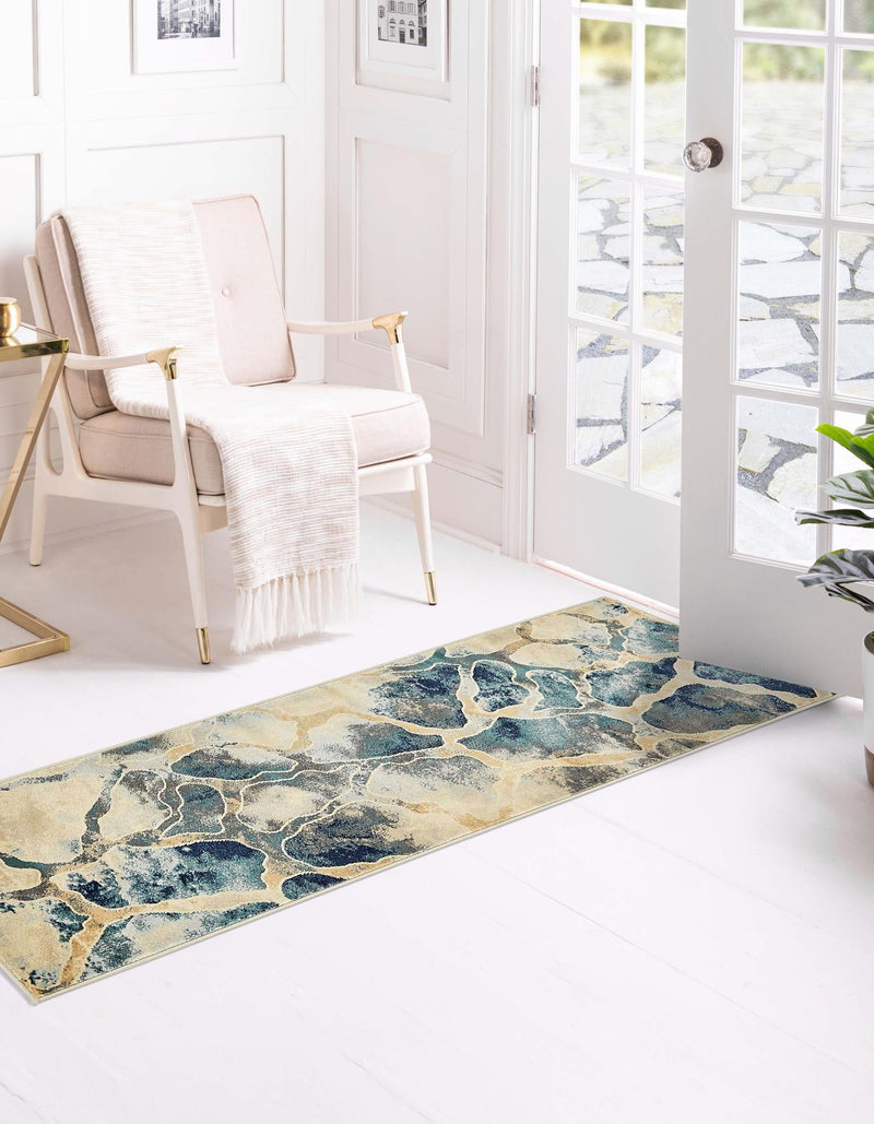 Celestial Haven Collection Area Rug -  Galaxy Runner Navy Blue  lifestyle 43