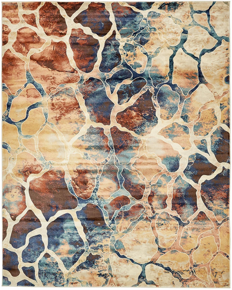 Celestial Haven Collection Area Rug -  Galaxy Rectangle Brick Red  lifestyle 2