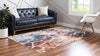Celestial Haven Collection Area Rug -  Galaxy Rectangle Brick Red  lifestyle 6
