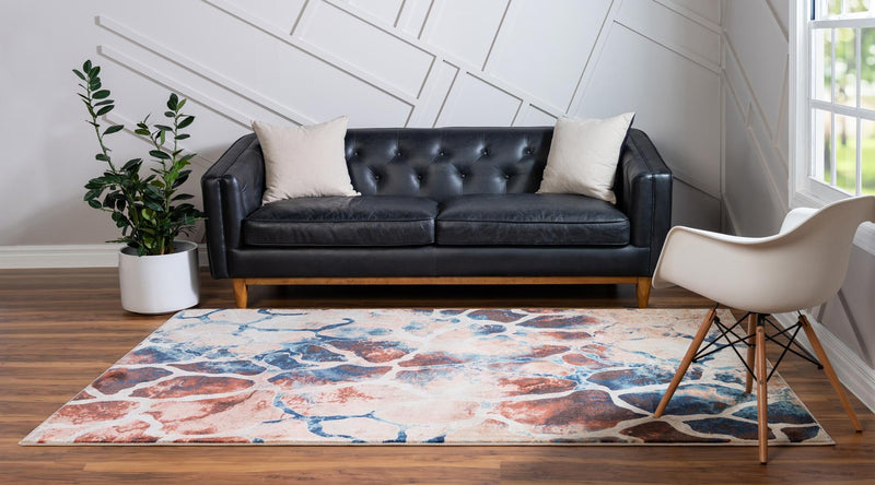 Celestial Haven Collection Area Rug -  Galaxy Rectangle Brick Red  lifestyle 8