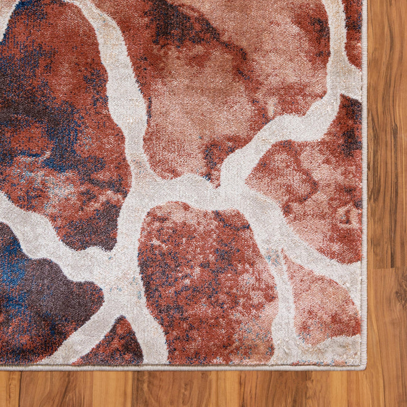 Celestial Haven Collection Area Rug -  Galaxy Rectangle Brick Red  lifestyle 18