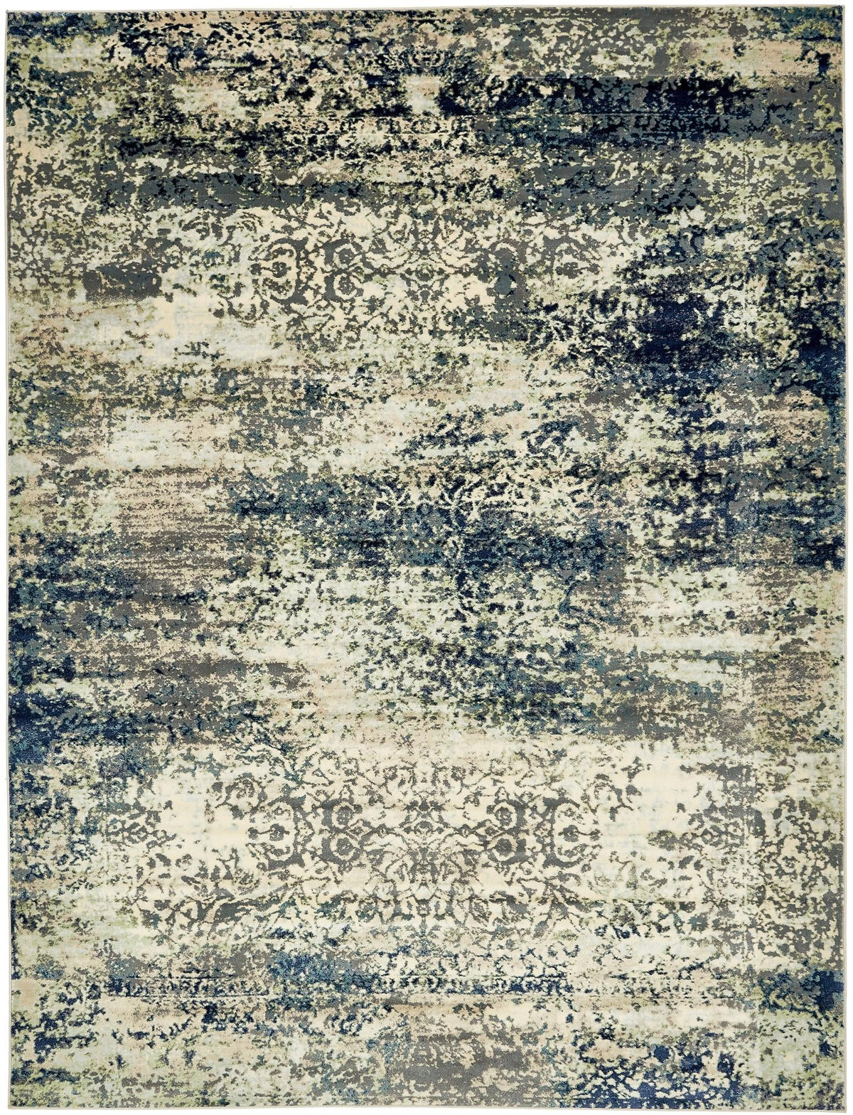 Celestial Haven Collection Area Rug -  Comet Rectangle Navy Blue Main