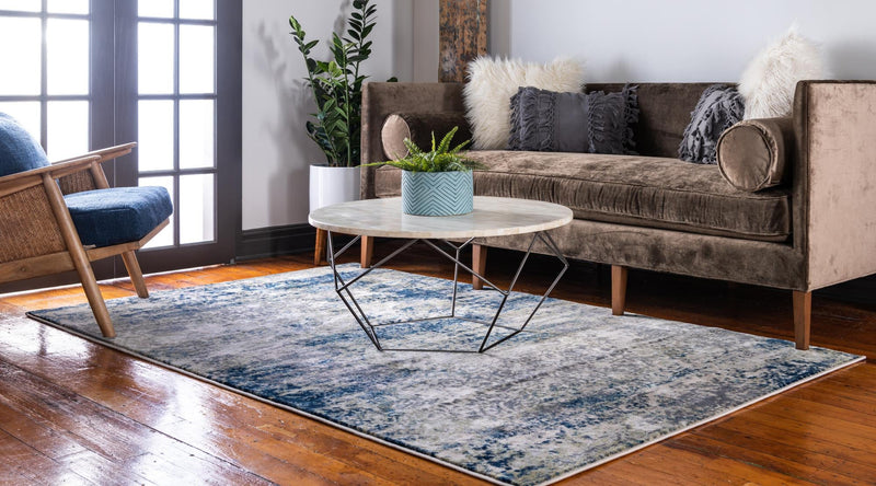 Celestial Haven Collection Area Rug -  Comet Rectangle Navy Blue  lifestyle 5