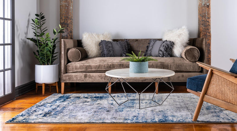 Celestial Haven Collection Area Rug -  Comet Rectangle Navy Blue  lifestyle 7