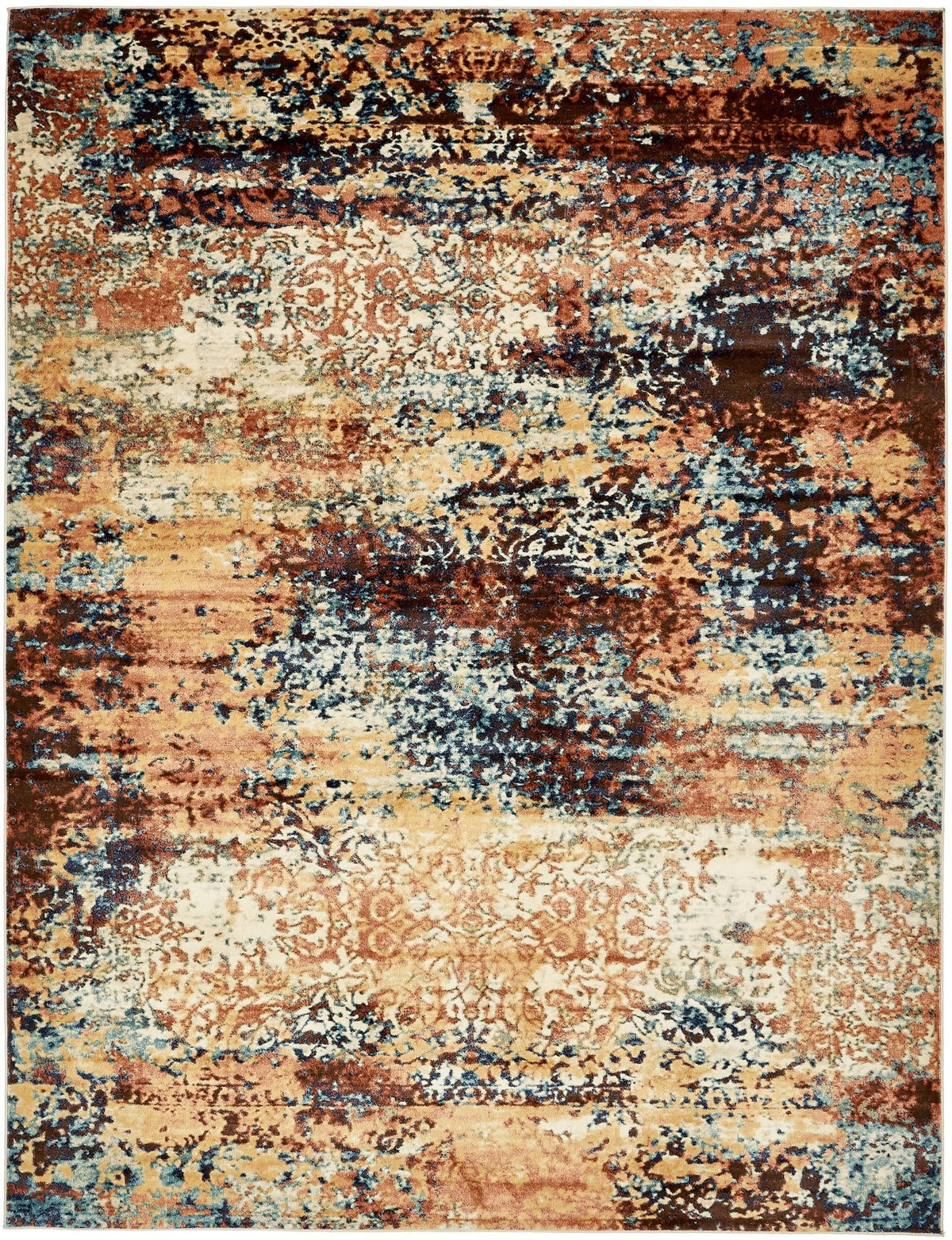 Celestial Haven Collection Area Rug -  Comet Rectangle Brick Red  lifestyle 3