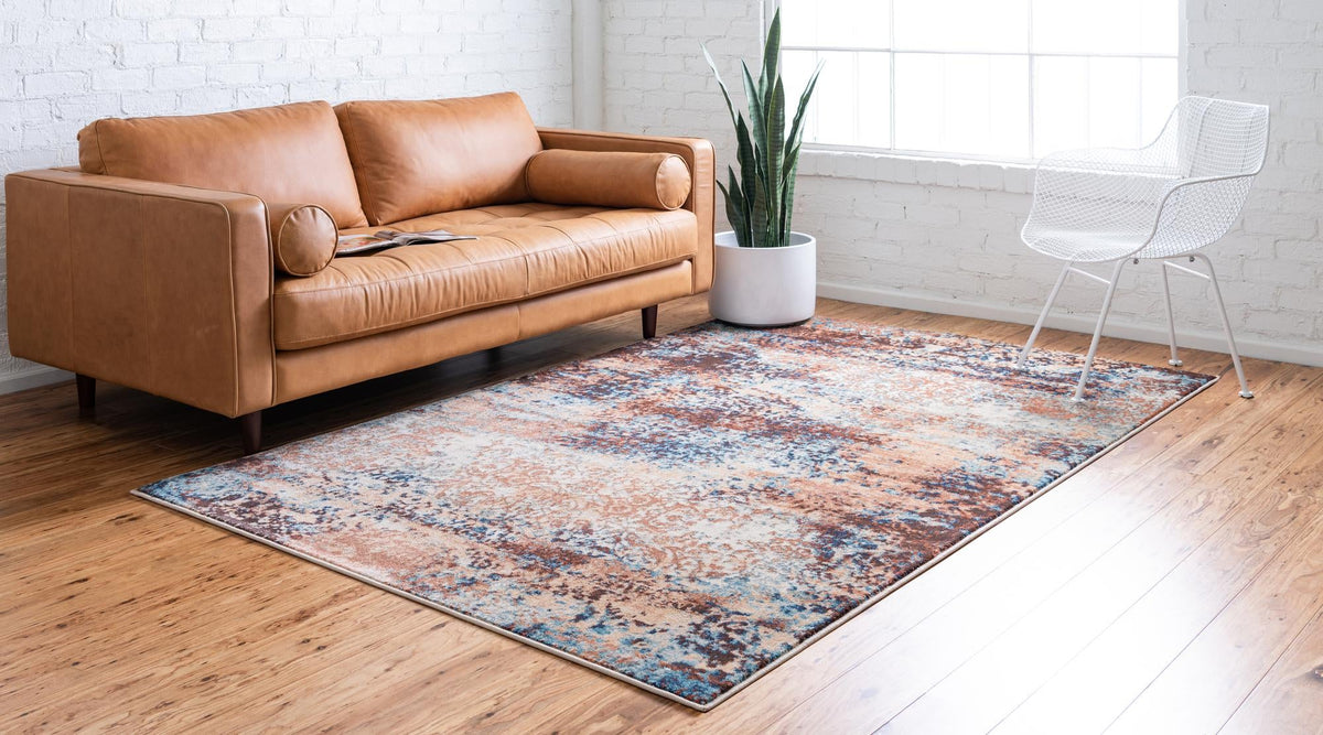 Celestial Haven Collection Area Rug -  Comet Rectangle Brick Red  lifestyle 6