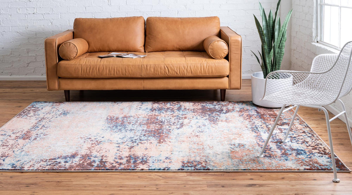 Celestial Haven Collection Area Rug -  Comet Rectangle Brick Red  lifestyle 8