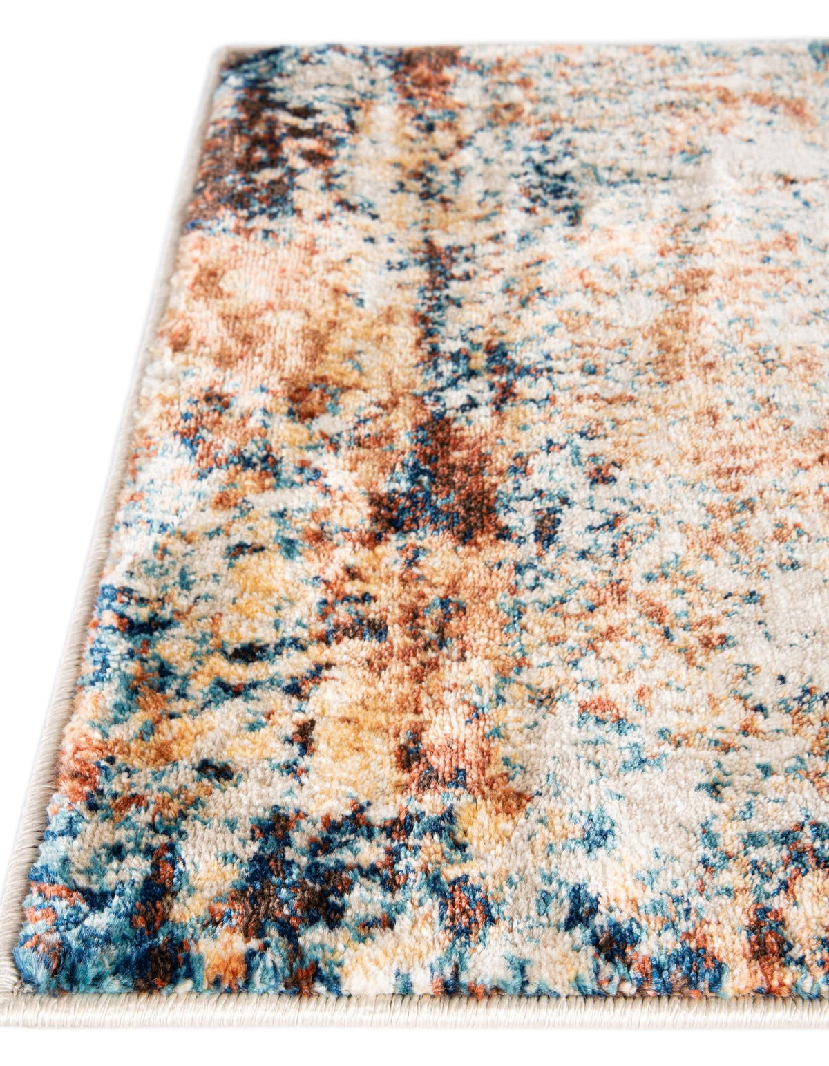 Celestial Haven Collection Area Rug -  Comet Rectangle Brick Red  lifestyle 14