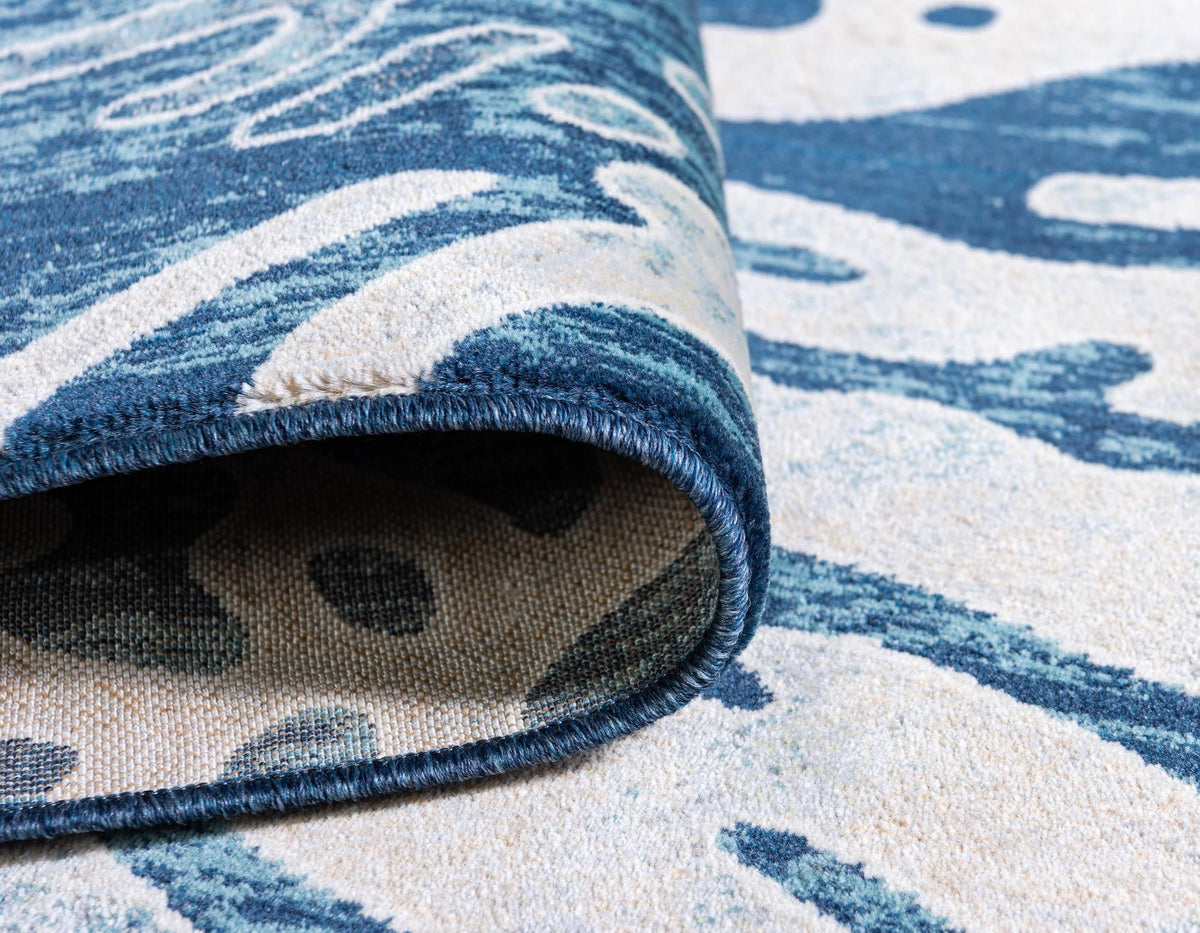Celestial Haven Collection Area Rug -  Serenity Runner Navy Blue  lifestyle 6