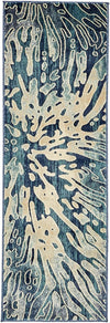 Celestial Haven Collection Area Rug -  Serenity Runner Navy Blue Main