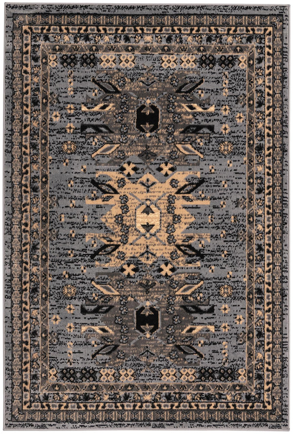 Tabriz Tapestries Collection Area Rug - Azerbaijan (Gray) Rectangle Gray Main