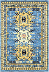 Tabriz Tapestries Collection Area Rug - Azerbaijan (Light Blue) Rectangle Light Blue  lifestyle 3