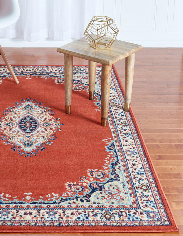 Tabriz Tapestry Collection Area Rug - Azerbaijan (Terracotta) Rectangle Terracotta  lifestyle 4