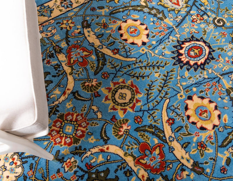 Tabriz Tapestry Collection Area Rug - Sahand (Blue) Rectangle Blue  lifestyle 16