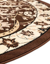 Tabriz Tapestry Collection Area Rug - Sahand (Brown) Round Brown  lifestyle 30