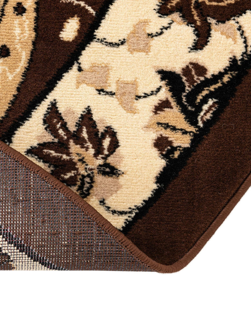 Tabriz Tapestry Collection Area Rug - Sahand (Brown) Round Brown  lifestyle 32