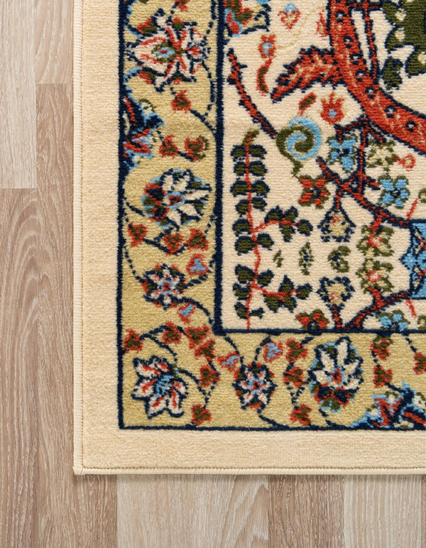 Tabriz Tapestry Collection Area Rug - Sahand (Cream) Rectangle Cream  lifestyle 8