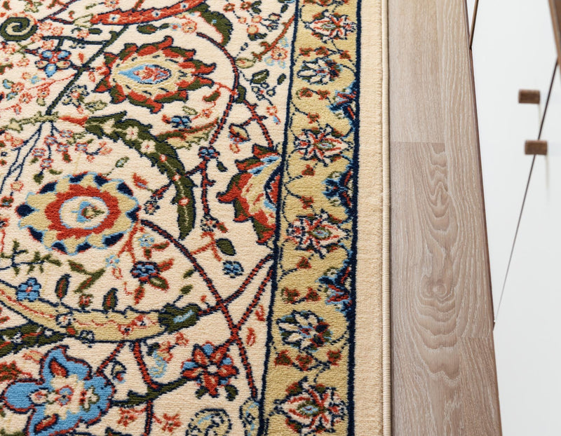 Tabriz Tapestry Collection Area Rug - Sahand (Cream) Rectangle Cream  lifestyle 10