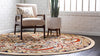 Tabriz Tapestry Collection Area Rug - Sahand (Cream) Round Cream  lifestyle 16