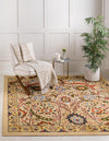 Tabriz Tapestry Collection Area Rug - Sahand (Cream) Square Cream  lifestyle 14