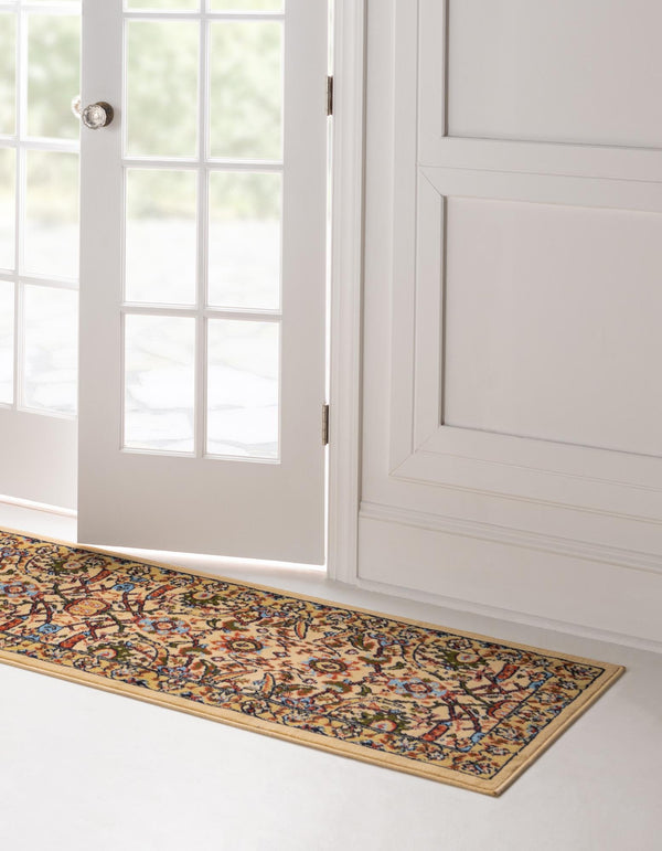 Tabriz Tapestry Collection Area Rug - Sahand (Cream) Runner Cream  lifestyle 18