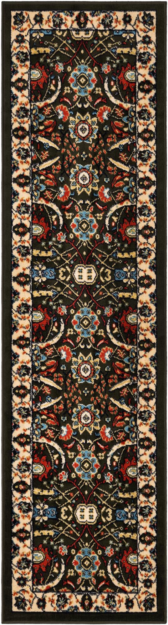 Tabriz Tapestry Collection Area Rug - Sahand (Green) Runner Green  lifestyle 18